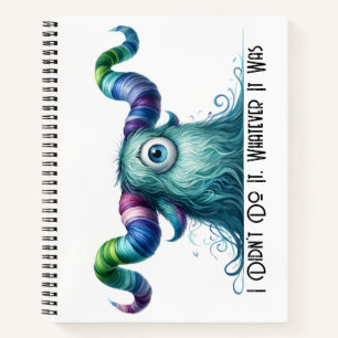 Clyde - One-eyed Monster Spiral Photo Notebook 