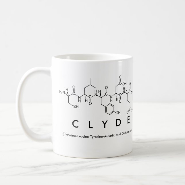 Clyde peptide name mug (Left)