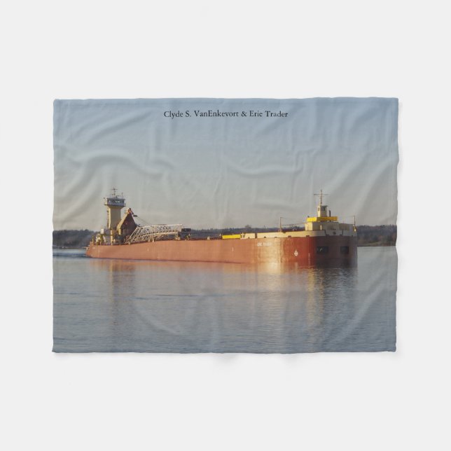 Clyde S. VanEnkevort & Erie Trader fleece blanket (Front (Horizontal))
