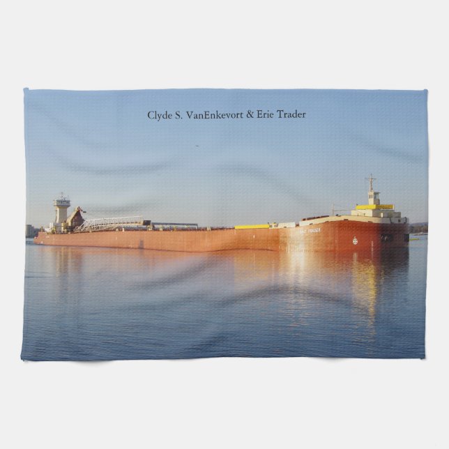 Clyde S. VanEnkevort & Erie Trader kitchen towel (Horizontal)