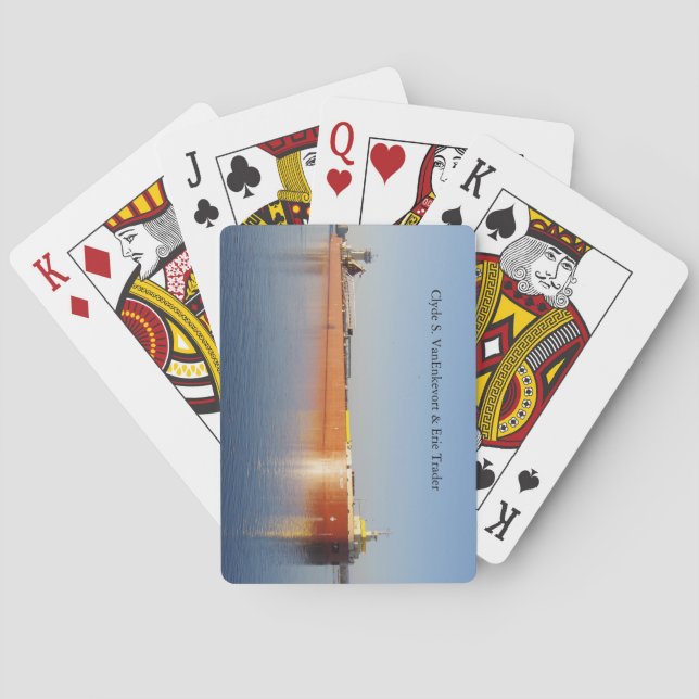 Clyde S. VanEnkevort & Erie Trader playing cards (Back)