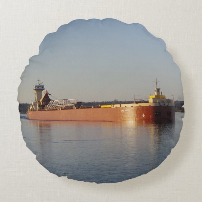 Clyde S. VanEnkevort & Erie Trader round pillow (Front)