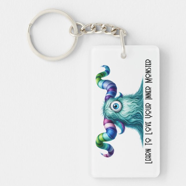 Clyde – The Big-Eyed Curious Monster Key Ring (Front)