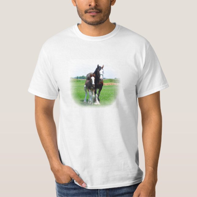 Clydesdale and filly T-Shirt (Front)