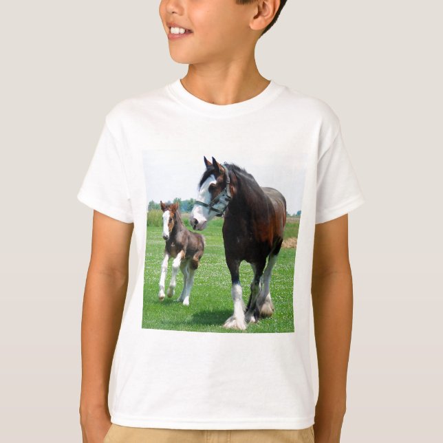 Clydesdale and Filly T-Shirt (Front)