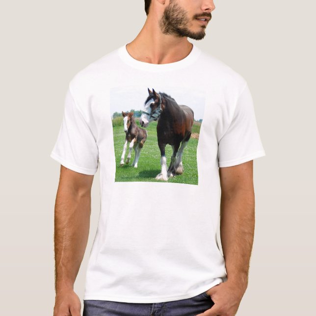 Clydesdale and Filly T-Shirt (Front)