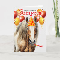 Clydesdale Chestnut Draught Horse Funny Birthday