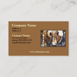 Clydesdale Draught   Horse Business Card