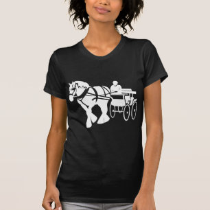 Clydesdale Draught   Horse Driving T-Shirt