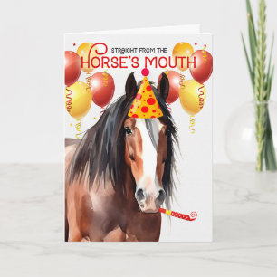 Clydesdale Draught Horse Funny Birthday Card