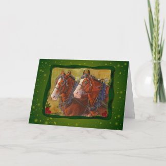 Clydesdale Draught Horse Holiday Card