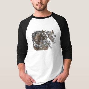Clydesdale Draught Horse Team T-Shirt