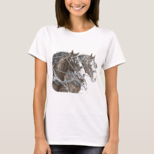 Clydesdale Draught   Horse Team T-Shirt