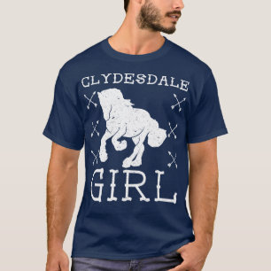Clydesdale Girl Horse Equestrian Scottish Horse  T-Shirt