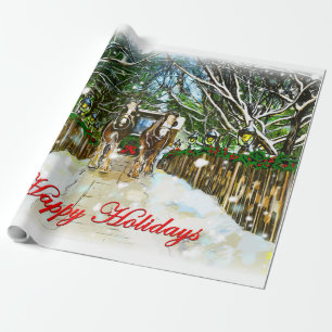 Clydesdale Holiday wrapping paper