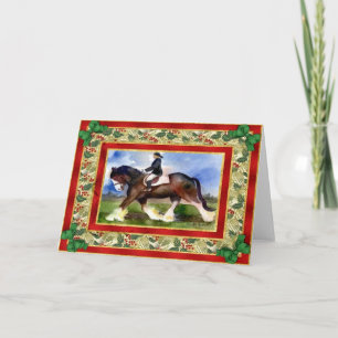 Clydesdale Horse Blank Christmas Card