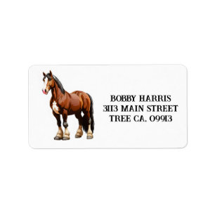 Clydesdale horse label