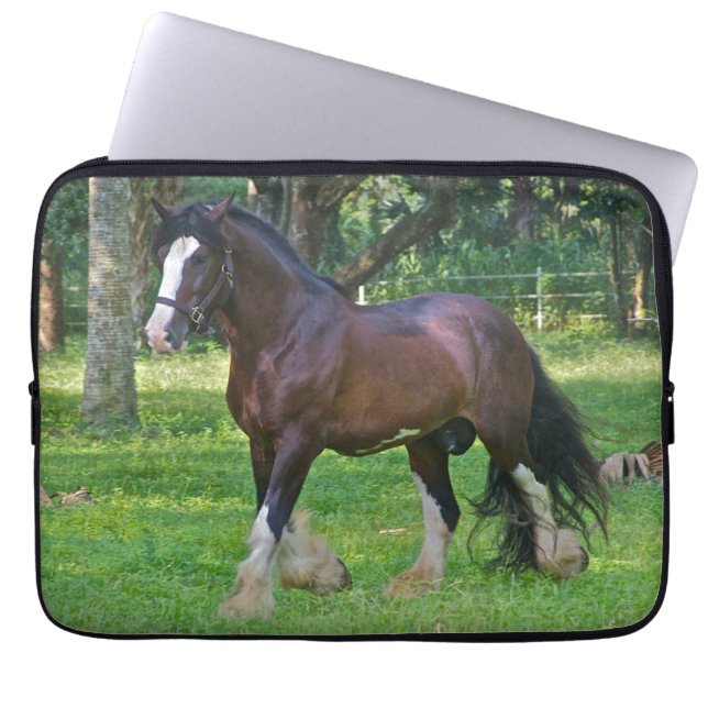 Clydesdale Horse Laptop Sleeve (Front)
