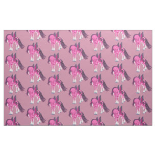 Clydesdale Horse Pixie Fairy Fantasy Art Fabric
