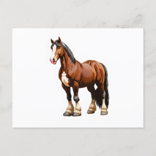 Clydesdale horse postcard