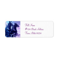 Clydesdale Horse Return Address Label