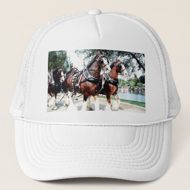 Clydesdale Horses Trucker Hat (Front)