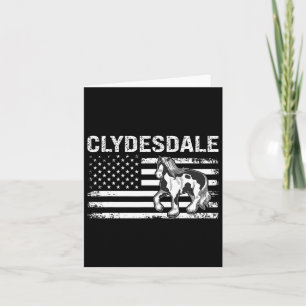 Clydesdale Usa Flag Equestrian Horse Breed Women M Card