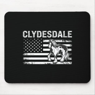 Clydesdale Usa Flag Equestrian Horse Breed Women M Mouse Mat