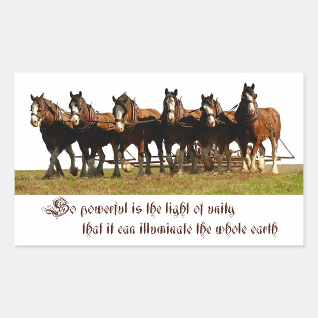Clydesdales Rectangular Sticker (Front)