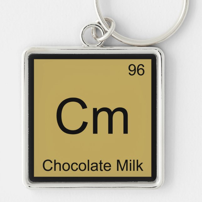 Cm - Chocolate Milk Chemistry Element Symbol Tee Key Ring (Front)