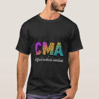 Cma Certified Medical Assistant Leopard Rainbow Co