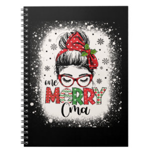Cma Nurse Messy Bun Clinical Assistant Christmas Notebook