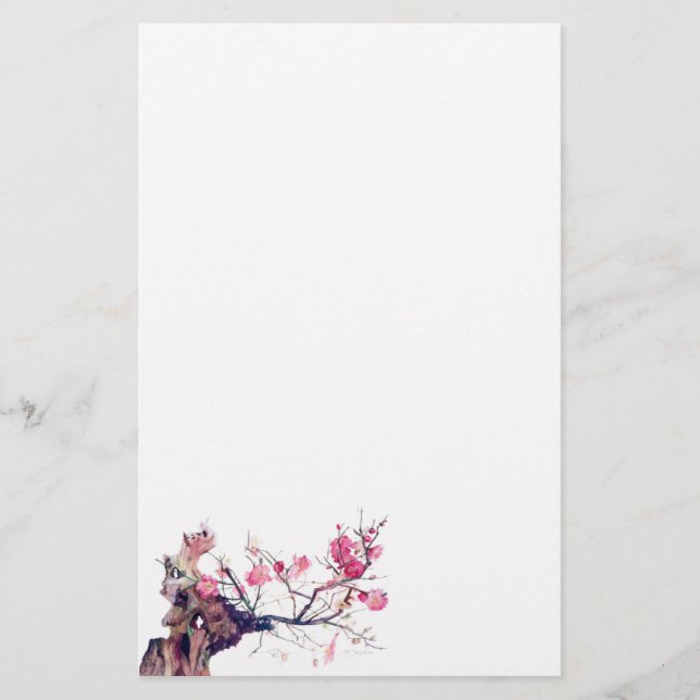 CMCarlson  Cherry Blossom Stationary Stationery (Front)
