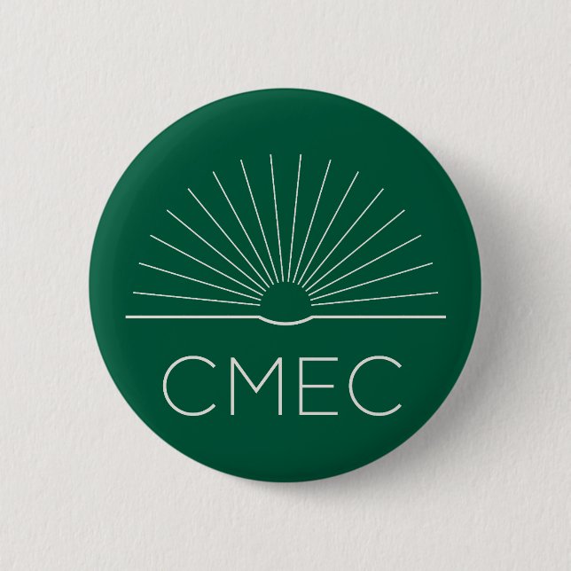 CMEC Button - green and white logo (Front)