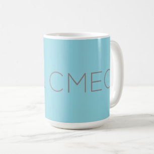 CMEC Coffee Mug - 15-oz, light blue with grey
