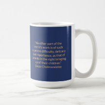 CMEC Coffee Mug - 15-oz, navy with peach