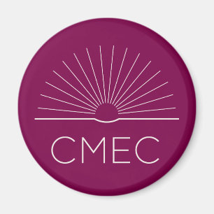 CMEC Fridge Magnet - deep red with white logo