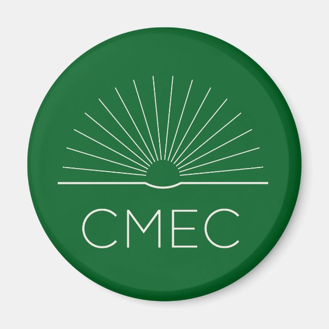 CMEC Fridge Magnet - green with white logo (Front)