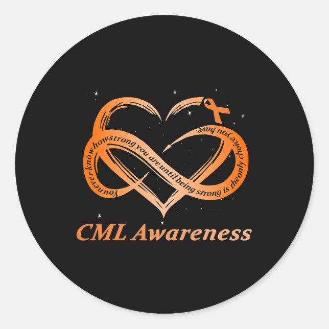 CML Warrior I'm Fine Chronic Myeloid Leukaemia Awa Classic Round Sticker (Front)