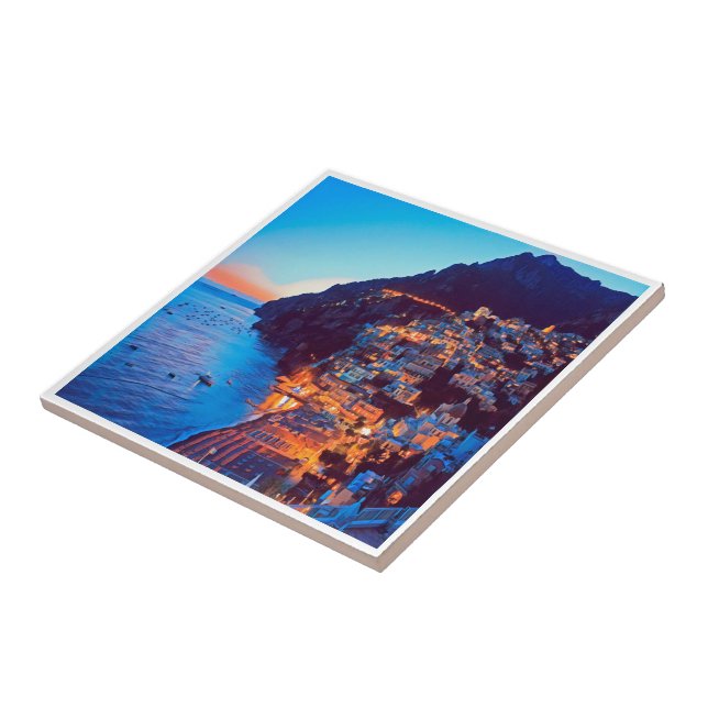 CMP007 POSITANO, AMALFI COAST, Italy, Tile (Side)