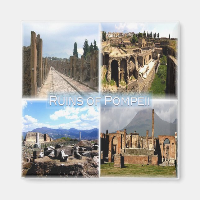 CMP010 NAPLES, RUINS OF POMPEII, POMPEI, Fridge Magnet (Front)