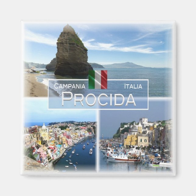 CMP015 PROCIDA, Campania, Italy, Fridge Magnet (Front)