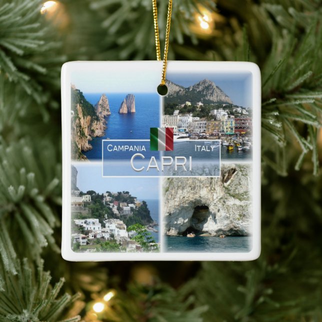 CMP020 CAPRI, Campania, Italy, Ceramic Ornament (Tree)