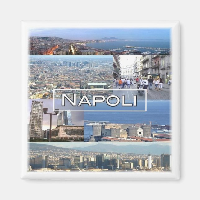 CMP029 NAPOLI, VESUVIO, Campania Italy, Fridge Magnet (Front)