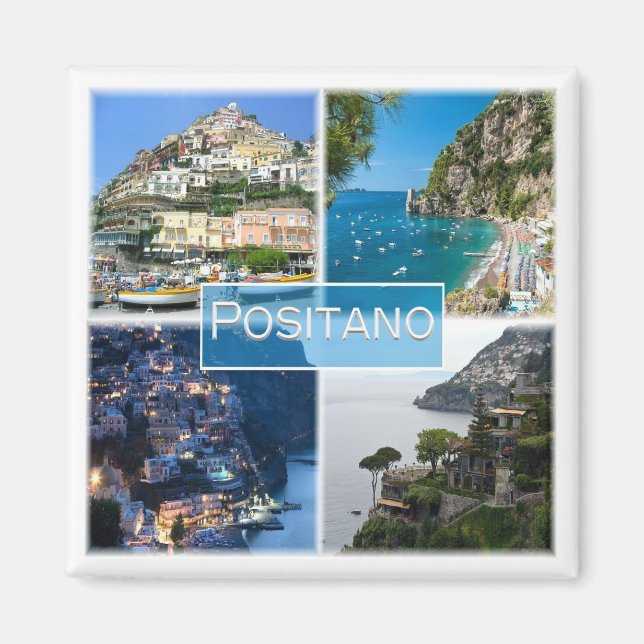 CMP033 POSITANO - AMALFI COAST - Italy - Fridge Magnet (Front)