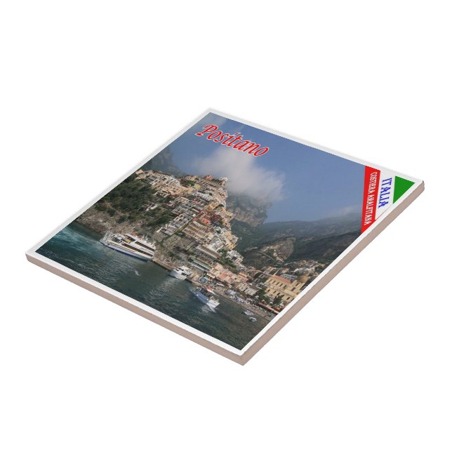 CMP038 POSITANO, AMALFI COAST, Italy, Tile (Side)