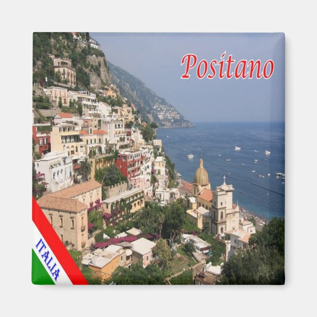 CMP039 POSITANO, AMALFI COAST, Italy, Fridge Magnet (Front)