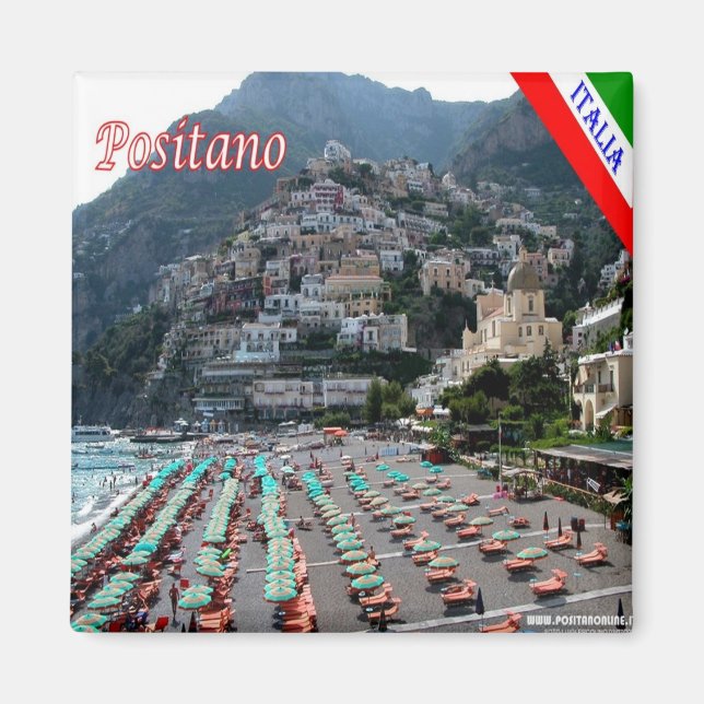 CMP040 POSITANO, AMALFI COAST, Italy, Fridge Magnet (Front)