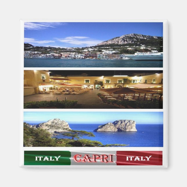 CMP114 CAPRI - Mosaic - Italy - Fridge Magnet (Front)