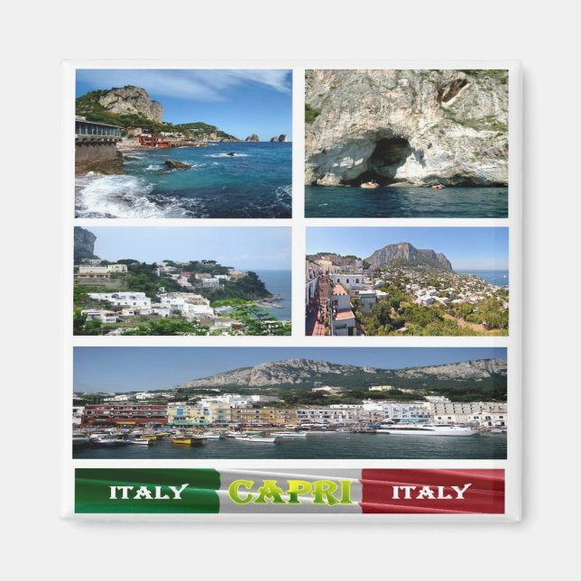 CMP115 CAPRI, Mosaic, Campania, Italy, Fridge Magnet (Front)